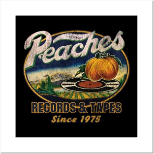 Peaches Records and Tapes Oval 1975 Worn Out Posters and Art